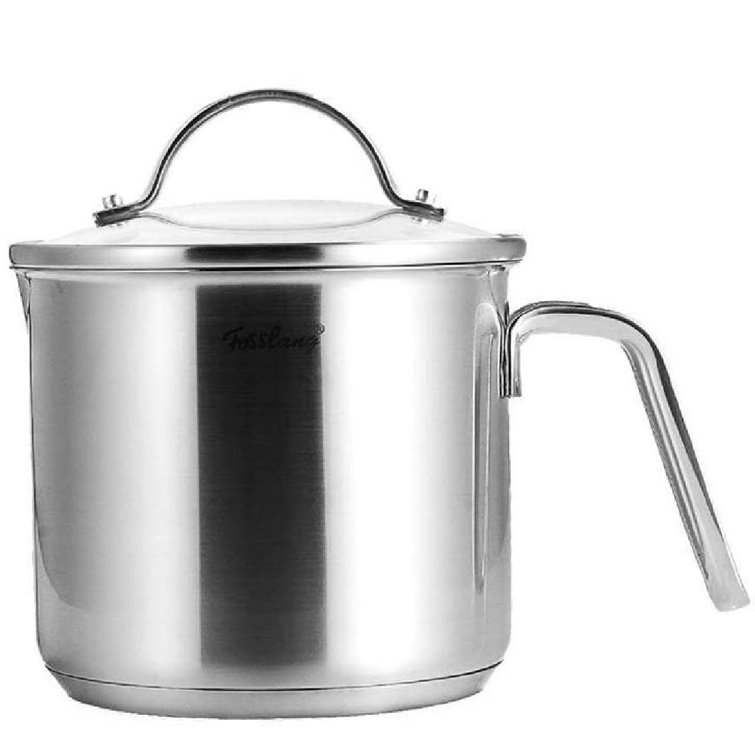 Battle Cow Stainless Steel Saucepan With Pour Spout, Saucepan With Lid